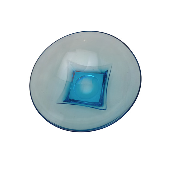 Hazel Atlas Capri Blue Glass Bowl - Picture 2 of 4
